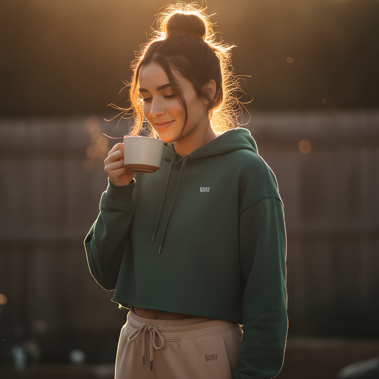 Damen Cozy Cropped Hoodie ✨ Modern Fit | Soft Airlume Fleece